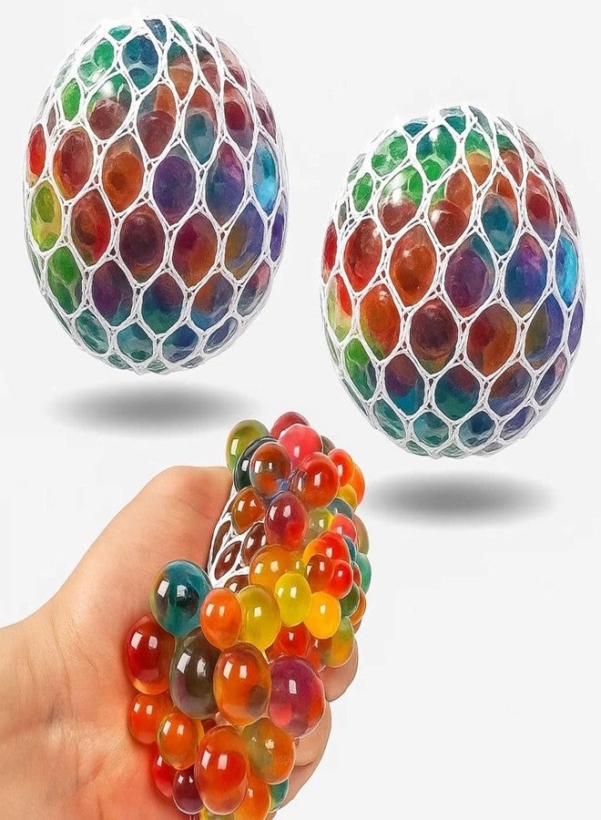 MATSON Anti Stress Squeeze Graps Ball 6cm,Mesh Squishy Stress Toy for Kids,Multicolor Magic Slime Mesh Ball,Stress Balls Alleviate Tension,Exercise Hand Flexibility,Squishy Stress Balls for All Ages - Image 1